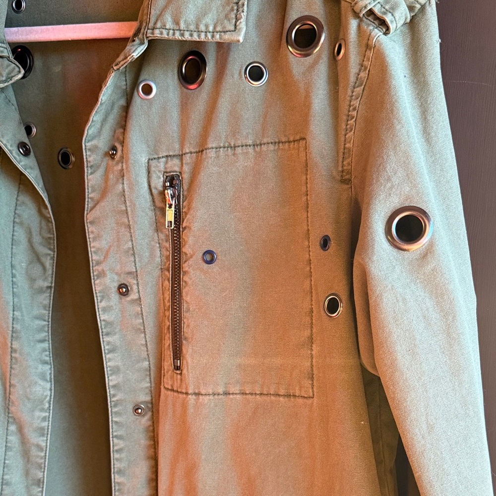 Zara Basic Olive Utility Jacket - Picture 9 of 9